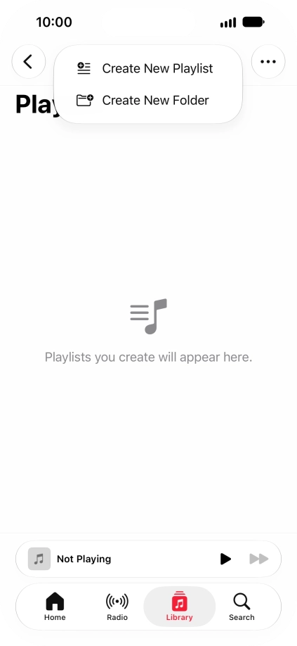 Press Create New Playlist. Press Create New Playlist.