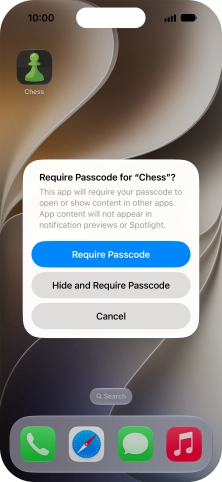 Press Require Passcode.
