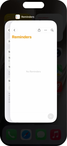 Slide upwards on the required application to end it.