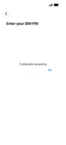 If your SIM is locked, key in your PIN and press OK.