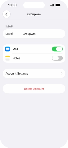 Press Account Settings.