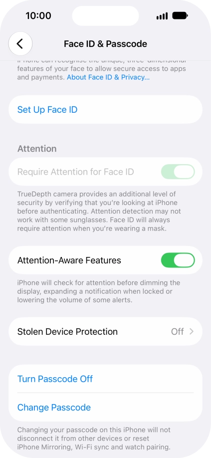 Press Turn Passcode Off and key in the phone lock code. Press Turn Passcode Off and key in the phone lock code.