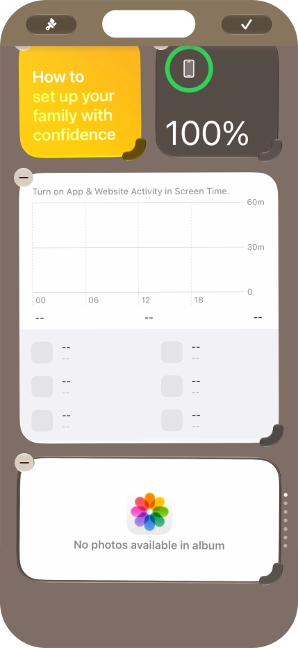Press the confirm icon.