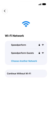 Press the required Wi-Fi network.