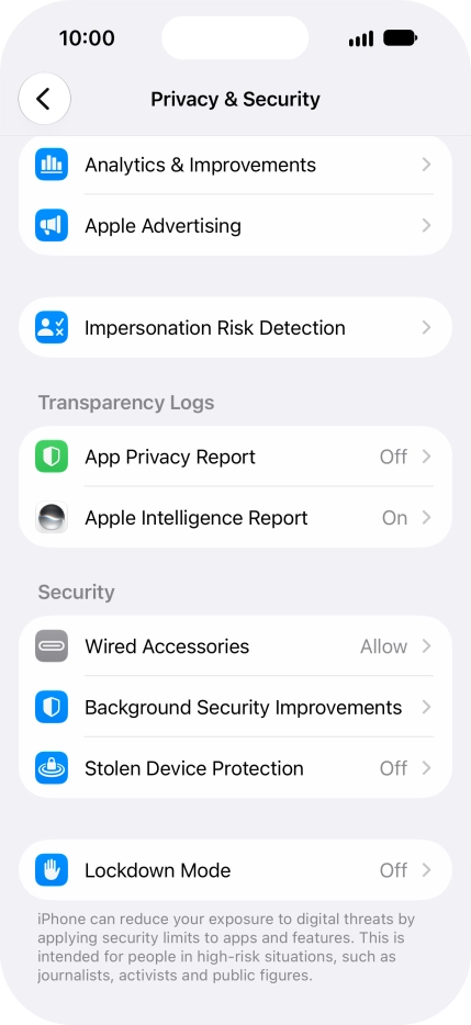 Press App Privacy Report.