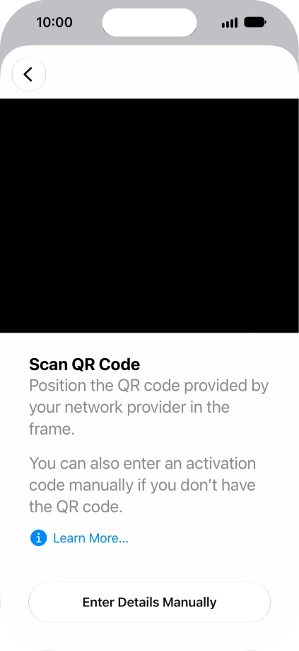 Place the QR code you've received inside the phone camera frame to scan the code.