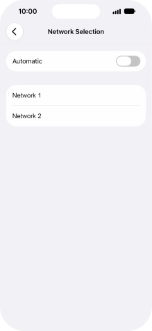 If you turn off the function, press the required network.