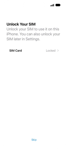 Press SIM Card.