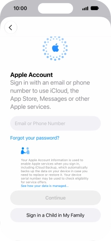 Press Email or Phone Number and key in the username for your Apple Account.