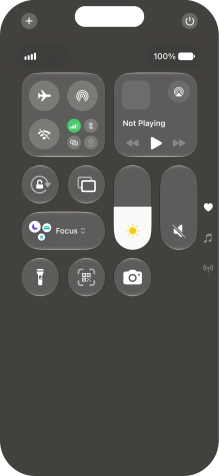 Press the flight mode icon to turn the function on or off.