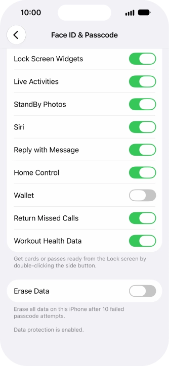 Press the indicator next to Press the indicator next to