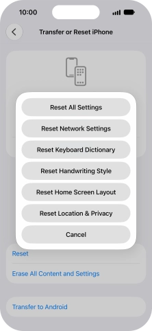 Press Reset Network Settings.