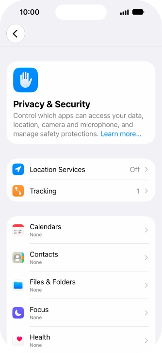 Press Location Services. Press Location Services.