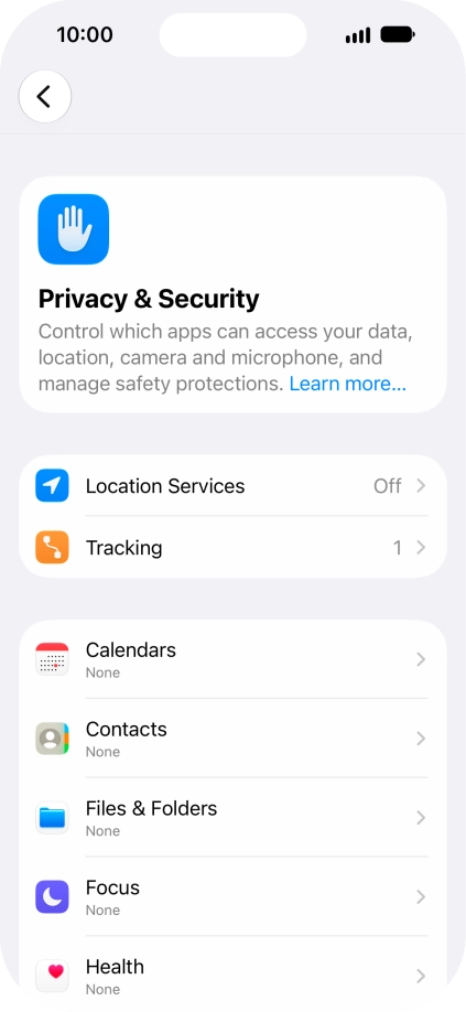 Press Location Services. Press Location Services.