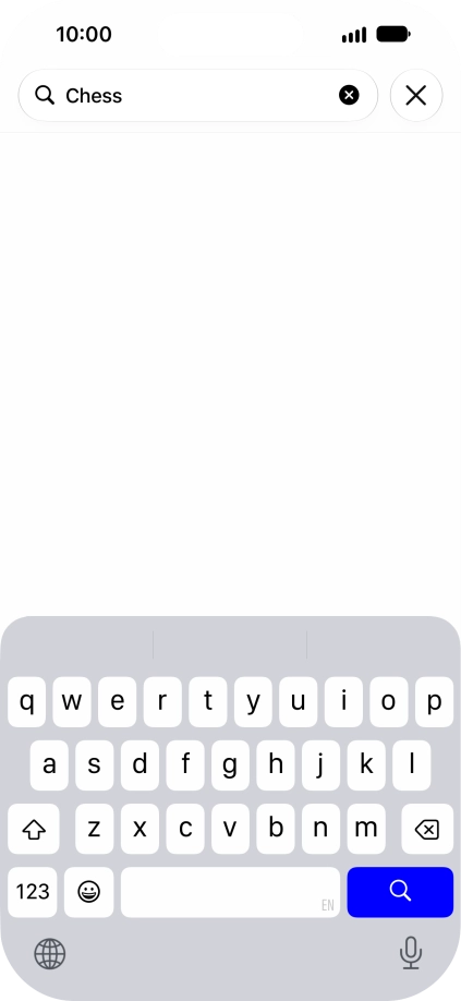 Press the search icon. Press the search icon.