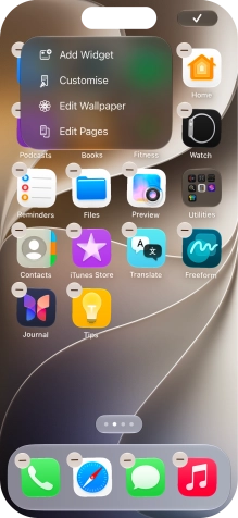 Press Customise.