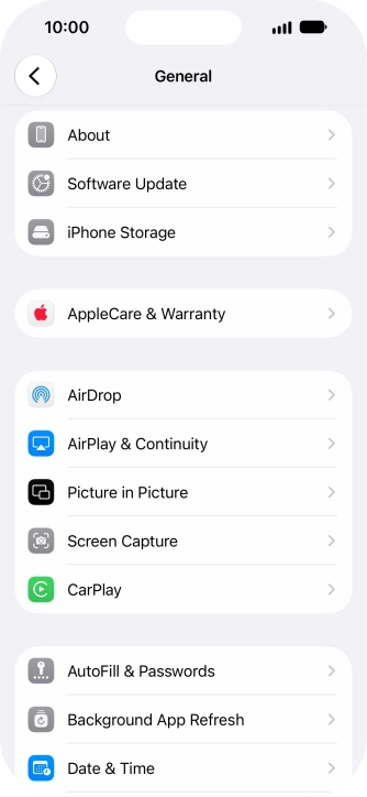 Press Software Update. If a new software version is available, it's displayed. Follow the instructions on the screen to update the phone software.