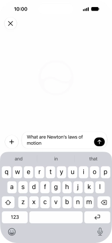Follow the instructions on the screen to type or speak the required question. You can also attach pictures or documents and ask questions to them. Follow the instructions on the screen to type or speak the required question. You can also attach pictures or documents and ask questions to them.