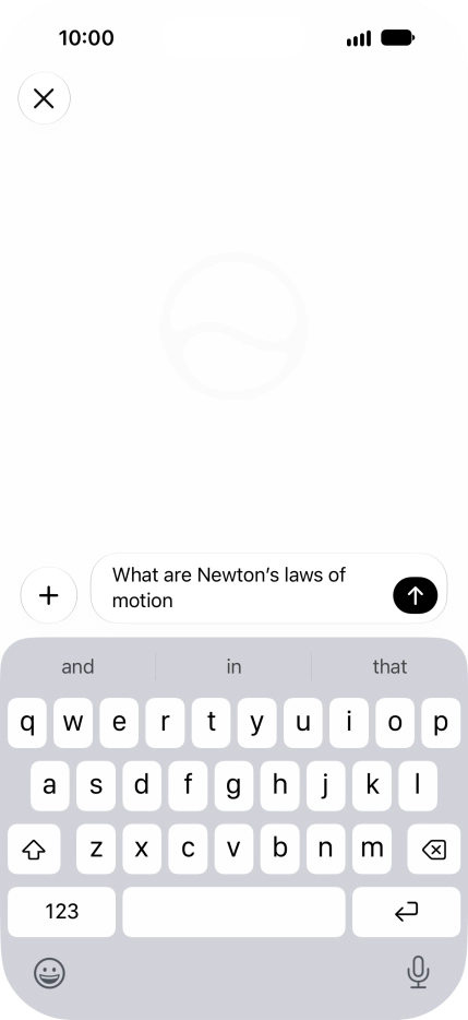 Follow the instructions on the screen to type or speak the required question. You can also attach pictures or documents and ask questions to them. Follow the instructions on the screen to type or speak the required question. You can also attach pictures or documents and ask questions to them.