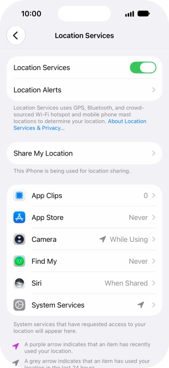 Press the required app. Press the required app.