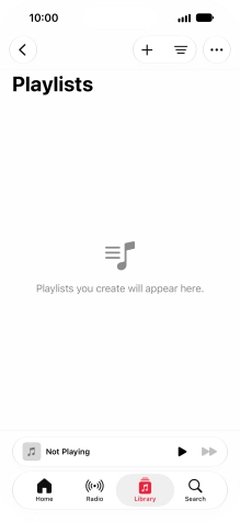 Press the new playlist icon. Press the new playlist icon.