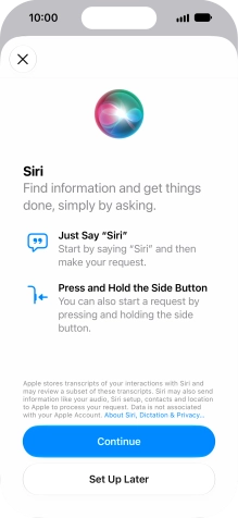 Press Continue and follow the instructions on the screen to turn on the function.