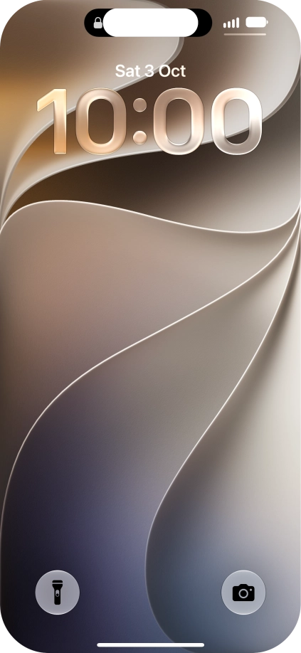 Press and hold anywhere on the lock screen.