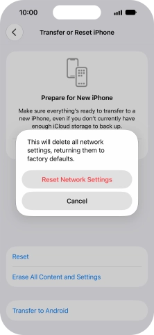 Press Reset Network Settings.