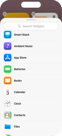 Press the required widget.