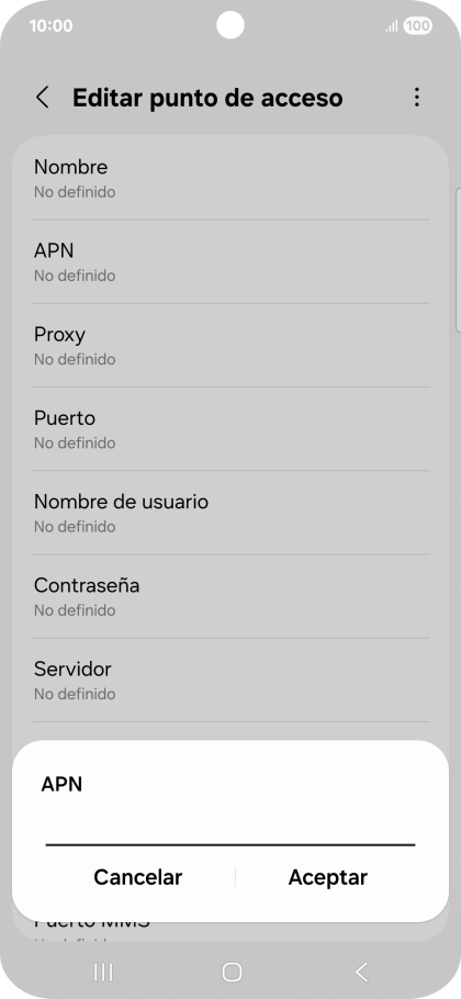 Introduce airtelwap.es y pulsa Aceptar.