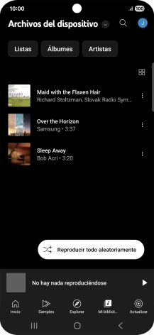 Pulsa el archivo de música deseado.