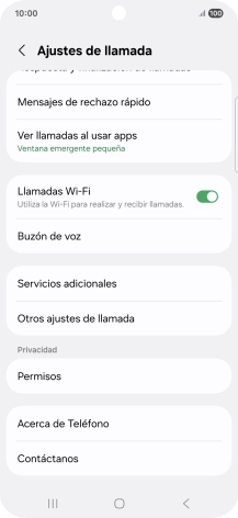Pulsa Servicios adicionales.