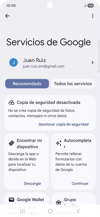Pulsa Encontrar mi dispositivo.