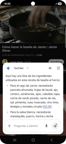 La respuesta de Gemini a tu pregunta se visualiza ahora en la pantalla.