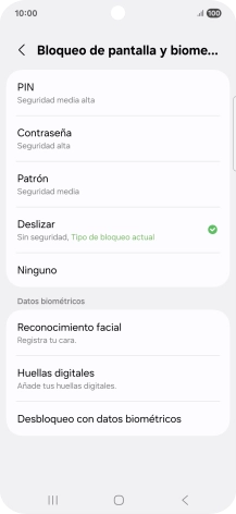 Pulsa Huellas digitales.