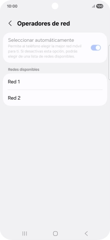 Pulsa la red deseada.