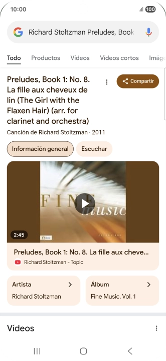 Sigue las indicaciones de la pantalla para utilizar los resultados de búsqueda.