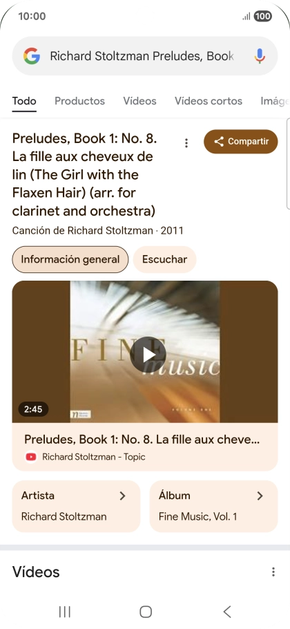 Sigue las indicaciones de la pantalla para utilizar los resultados de búsqueda.
