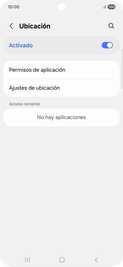 Pulsa Permisos de aplicación.