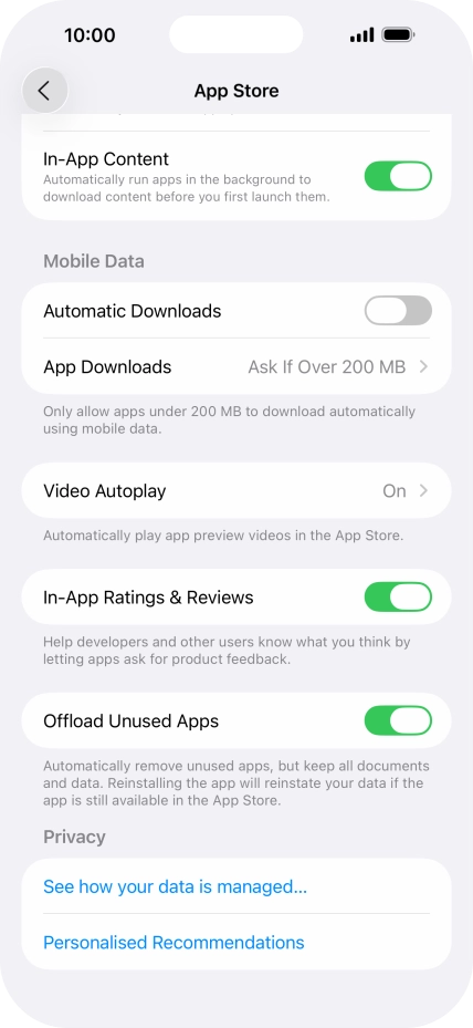 Press the indicator next to 
