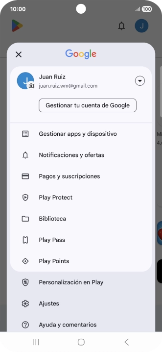 Pulsa Gestionar apps y dispositivo.