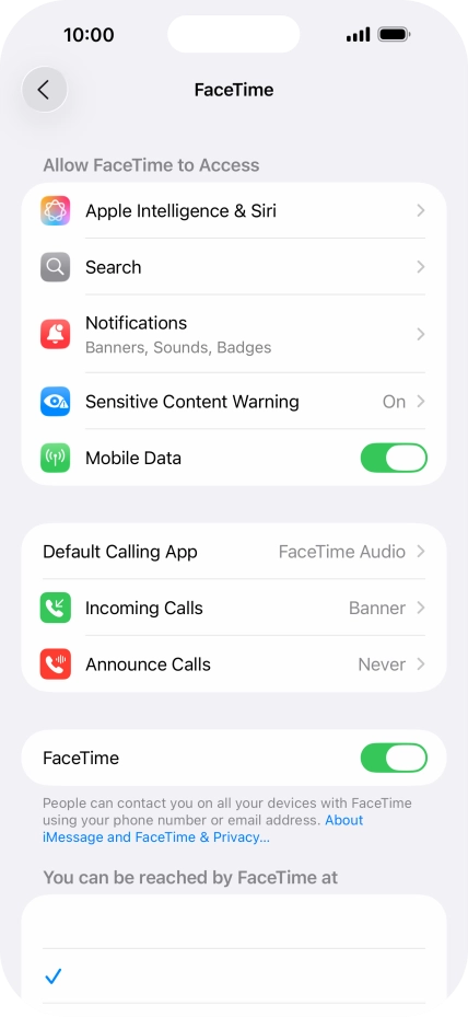 Press the indicator next to 