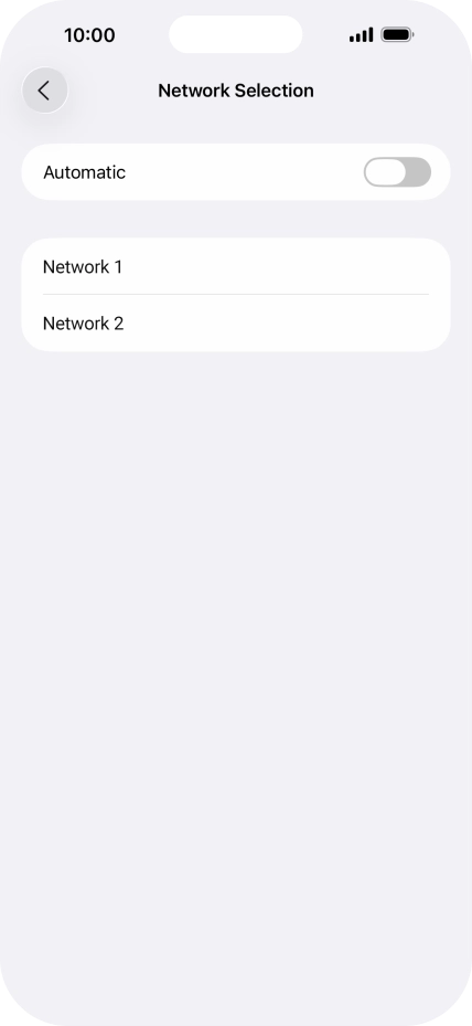 If you turn off the function, press the required network.
