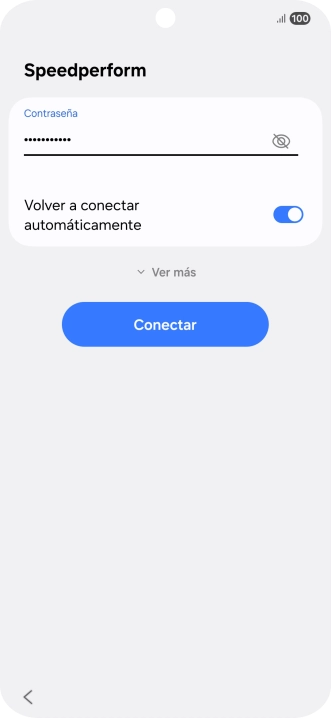 Introduce la contraseña de la red wifi y pulsa Conectar.
