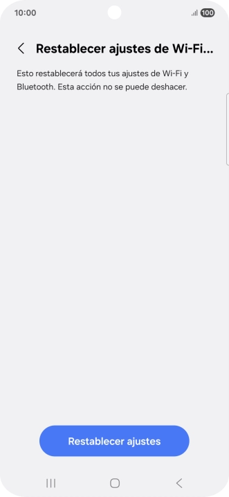 Pulsa Restablecer ajustes.