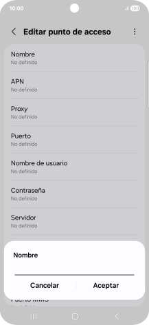 Introduce Vodafone Internet y pulsa Aceptar.