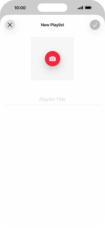 Press the text input field and key in a name for the playlist.