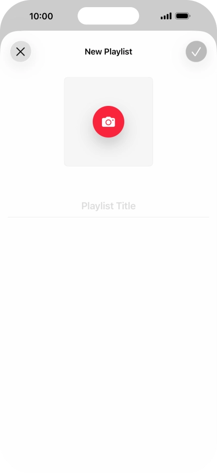 Press the text input field and key in a name for the playlist.