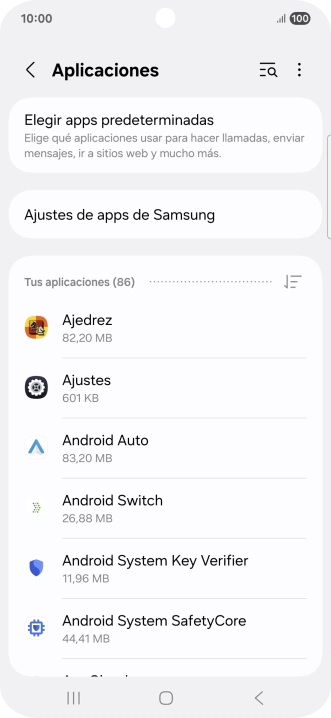 Pulsa la app deseada.