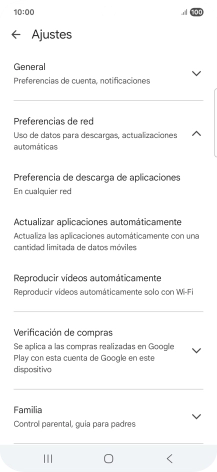 Pulsa Actualizar aplicaciones automáticamente.